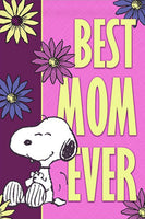 Peanuts Double - Sided Linen Flag - Snoopy Best Mom Ever - snoopn4pnuts.com