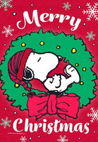 Peanuts Double - Sided Flag - Snoopy Merry Christmas - snoopn4pnuts.com