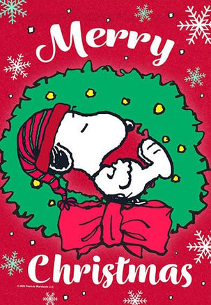 Peanuts Double - Sided Flag - Snoopy Merry Christmas - snoopn4pnuts.com