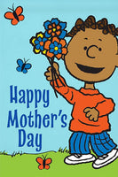 Peanuts Double - Sided Linen Flag - Franklin Happy Mother's Day - snoopn4pnuts.com
