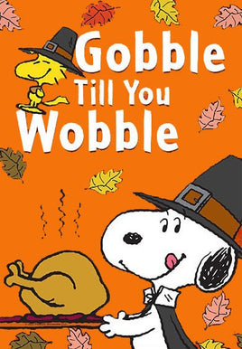 Peanuts Double - Sided Flag - Snoopy Thanksgiving - snoopn4pnuts.com