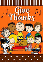 Peanuts Double - Sided Flag - Give Thanks - snoopn4pnuts.com
