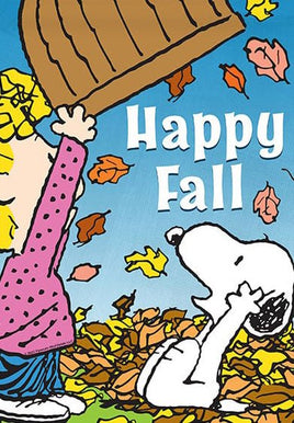 Peanuts Double - Sided Flag - Happy Fall - snoopn4pnuts.com