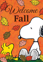 Peanuts Double-Sided Flag - Snoopy Welcome Fall