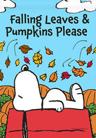 Peanuts Double-Sided Flag - Snoopy Falling Leaves