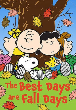 Peanuts Double - Sided Linen Flag - Snoopy The Best Days Are Fall Days - snoopn4pnuts.com