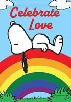 Peanuts Double-Sided Flag - Celebrate Love