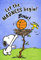 Peanuts Double-Sided Flag - Snoopy Basketball March Madness