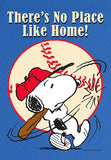 Peanuts Double-Sided Flag - Snoopy Baseball There's No Place Like Home!