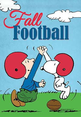 Peanuts Double - Sided Linen Flag - Fall Football - snoopn4pnuts.com