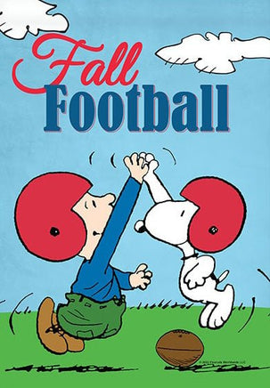 Peanuts Double - Sided Linen Flag - Fall Football - snoopn4pnuts.com