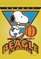 Peanuts Double-Sided Flag - Beagle League Basketball