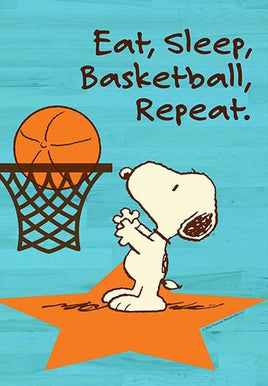 Peanuts Double - Sided Flag - Eat, Sleep Basketball - snoopn4pnuts.com