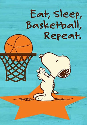 Peanuts Double - Sided Flag - Eat, Sleep Basketball - snoopn4pnuts.com