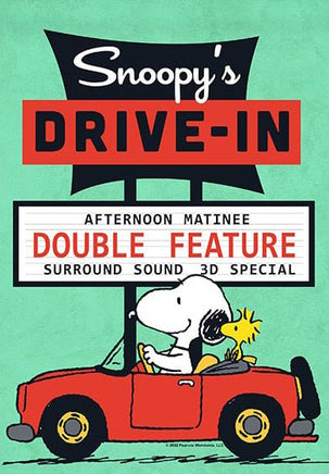Peanuts Double - Sided Flag - Snoopy Drive - In Movie - snoopn4pnuts.com