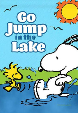 Peanuts Double - Sided Flag - Go Jump In The Lake - snoopn4pnuts.com
