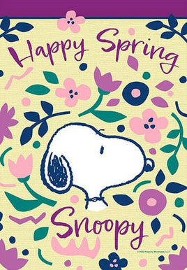 Peanuts Double - Sided Linen Flag - Snoopy Happy Spring - snoopn4pnuts.com