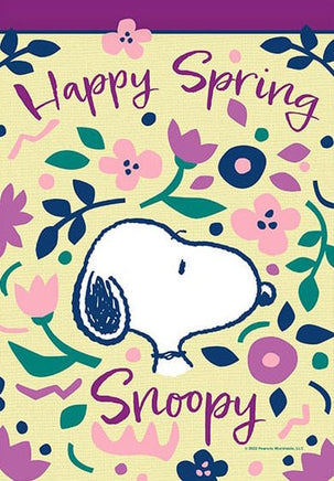 Peanuts Double - Sided Linen Flag - Snoopy Happy Spring - snoopn4pnuts.com