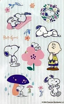 Snoopy Clear-Backed Plastic Stickers