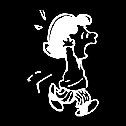 Excited Lucy Die - Cut Vinyl Decal - White - snoopn4pnuts.com