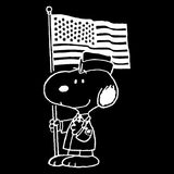 Snoopy Military NAVY DRESS UNIFORM Die-Cut Vinyl Decal - White