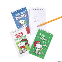 Snoopy Spiral Holiday Note Pad (Blank Pages) - Great Stocking Stuffers!