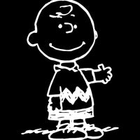 Charlie Brown Die-Cut Vinyl Decal - White