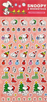 Peanuts Imported Mini Christmas Sticker Set - snoopn4pnuts.com
