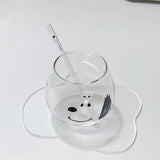 Snoopy 3-Piece Glass Straw Set With Cleaning Brush (Brush Not Shown In Photos)