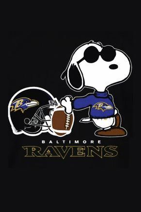Peanuts Snoopy Double - Sided Flag - Baltimore Ravens Football - snoopn4pnuts.com