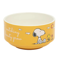 Snoopy Stoneware Bowl / Snack Dish - Watching Beauty Grow - snoopn4pnuts.com
