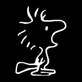 Woodstock "Talking" Die - Cut Vinyl Decal - White - snoopn4pnuts.com