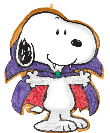 Snoopy Giant 30" Mylar or Air Fill Halloween Balloon - Dracula - snoopn4pnuts.com