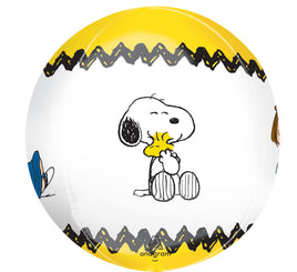 Peanuts 3 - D Mylar or Air Fill Orbz (Ball) Balloon - snoopn4pnuts.com