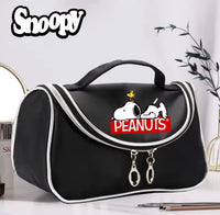 Snoopy Nylon Cosmetic Case With Mirror (Perfect Size For Packing In Suitcase or Carry - On Bag When Travelling!) - snoopn4pnuts.com