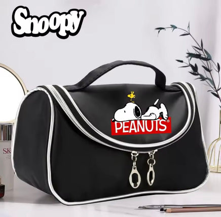 Snoopy Nylon Cosmetic Case With Mirror (Perfect Size For Packing In Suitcase or Carry - On Bag When Travelling!) - snoopn4pnuts.com