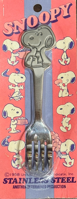 Snoopy Vintage Stainless Steel Engraved Child Size Fork - snoopn4pnuts.com