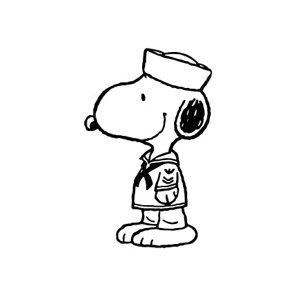 Snoopy Military NAVY Die - Cut Vinyl Decal - Black - snoopn4pnuts.com