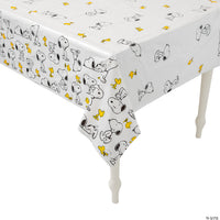 Snoopy And Woodstock Reusable Plastic Table Cover