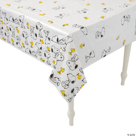 Snoopy And Woodstock Reusable Plastic Table Cover