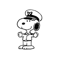Snoopy Military AIR FORCE Die-Cut Vinyl Decal - Black