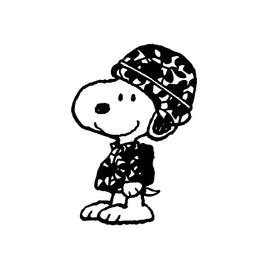 Snoopy Military ARMY Die - Cut Vinyl Decal - Black - snoopn4pnuts.com