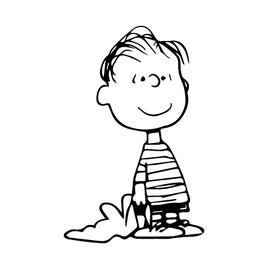 Linus Die - Cut Vinyl Decal - Black - snoopn4pnuts.com