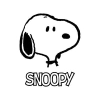 Snoopy Face & Name Die-Cut Vinyl Decal - Black