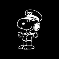 Snoopy Military AIR FORCE Die-Cut Vinyl Decal - White