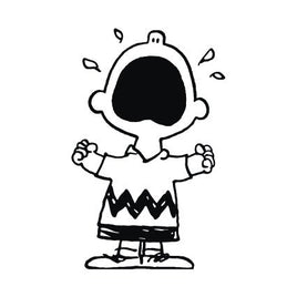 Charlie Brown Crying Die - Cut Vinyl Decal - Black - snoopn4pnuts.com