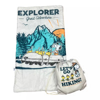 Snoopy Beagle Scout Sleeping Bag With Drawstring Storage Bag - Explorer