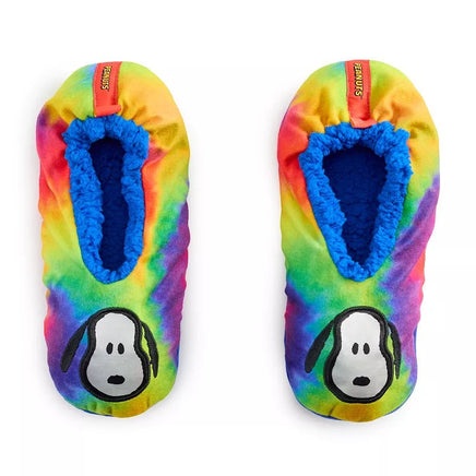 Men's Snoopy Rainbow Plush Fuzzy Babba Slippers (Fits Women Who Wear a 11.5" Long Shoe) - snoopn4pnuts.com