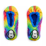 Men's Snoopy Rainbow Plush Fuzzy Babba Slippers (Fits Women Who Wear a 11.5" Long Shoe)