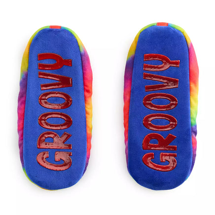 Men's Snoopy Rainbow Plush Fuzzy Babba Slippers (Fits Women Who Wear a 11.5" Long Shoe) - snoopn4pnuts.com